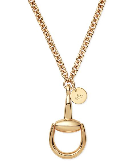 gucci horsebit necklace gold|gucci horsebit earrings.